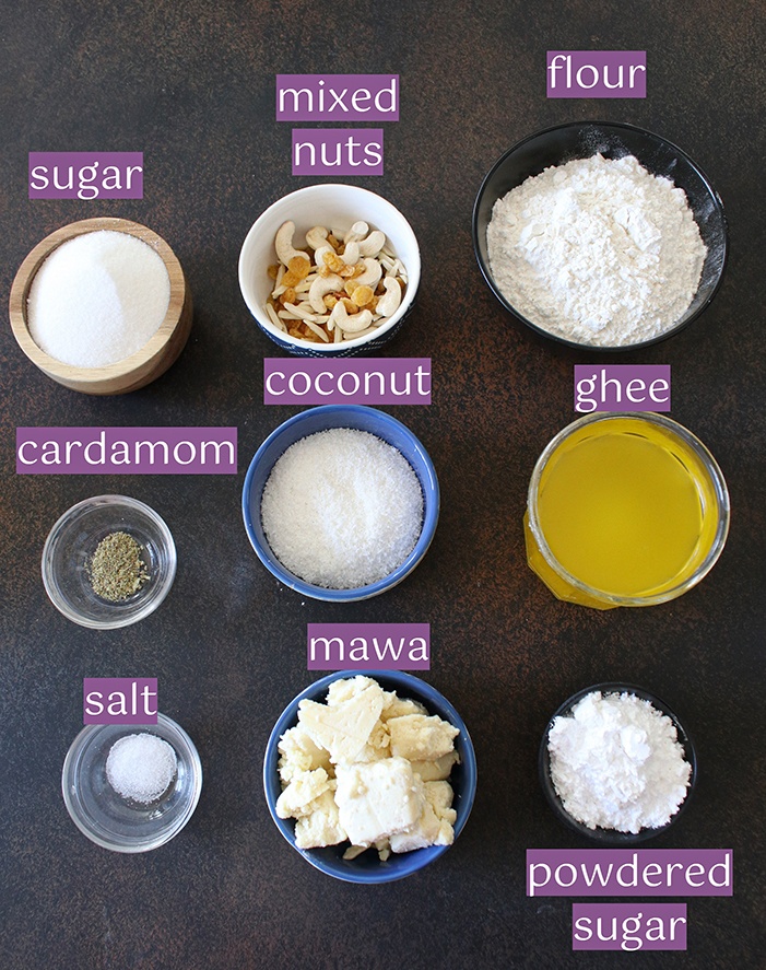 Gujiya ingredients