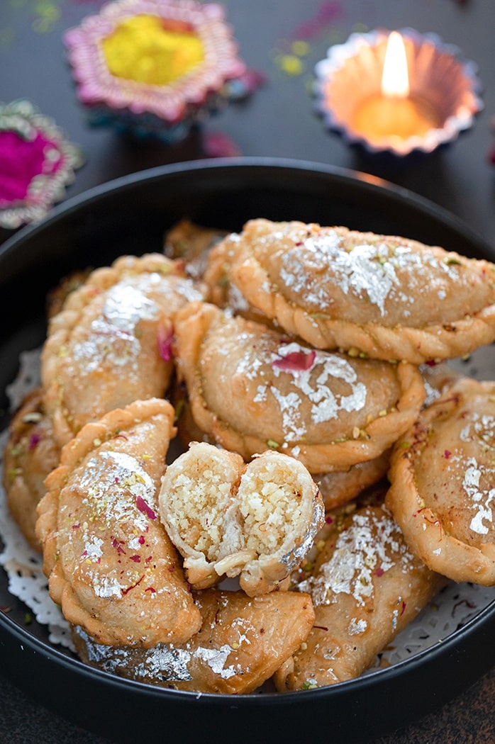 Perfectly cooked Gujiya
