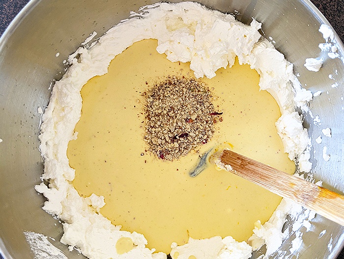 Step by step Thandai gulkand ice cream