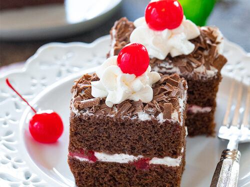 Eggless Black Forest Pastry With Step By Step Tutorial Ruchiskitchen