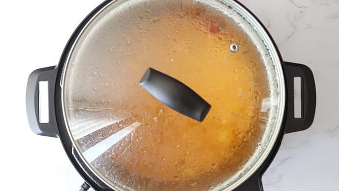 Cover and cook the soup