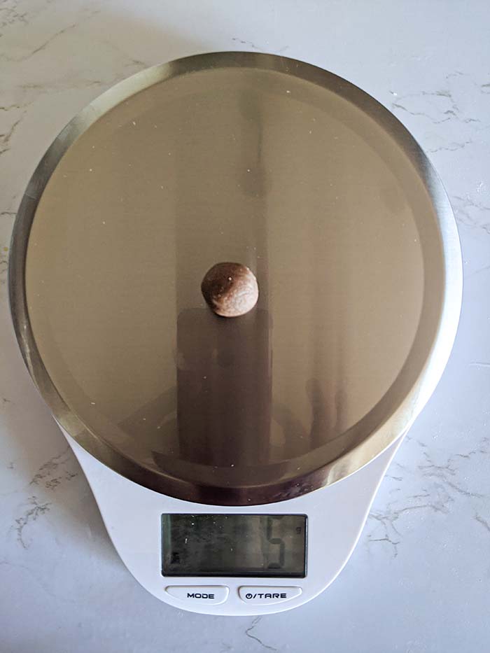 Weigh the dough balls