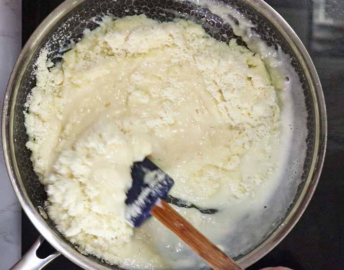 Mix the mil powder