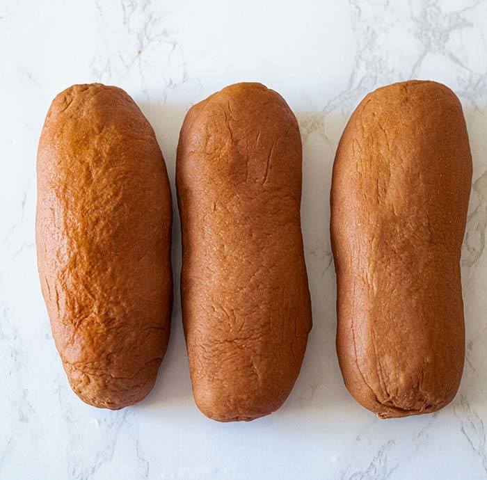 Dough logs are shaped