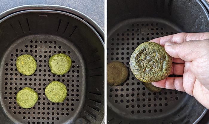 Air-fryer cooked Hara bhara kabab
