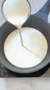 Add milk to the pan