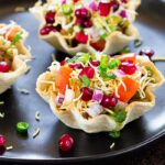 Baked Bread tokri chaat with fillings