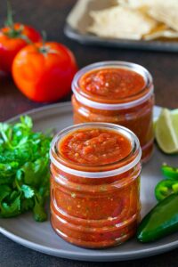 Fresh Garden Salsa in a canning jar