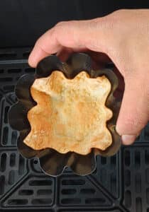 Wonton cups baked in airfryer