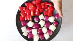 Vegetables for Pahadi Paneer Tikka