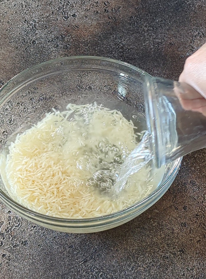 Soak the rice